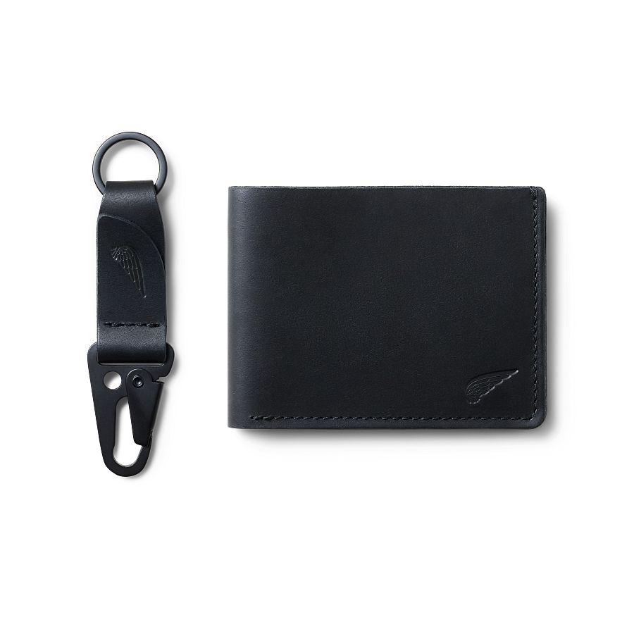 Bifold Wallet & Leather Keychain Gift Box